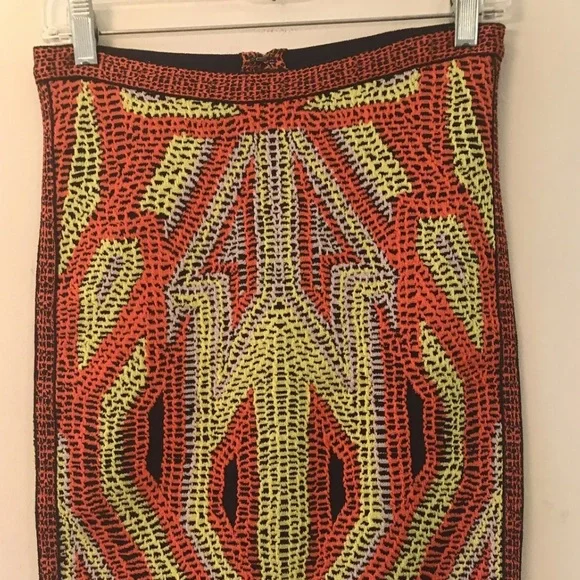 HERVE LEGER OLA JACQUARD SKIRT - M  PRINTED - Picture 3 of 9